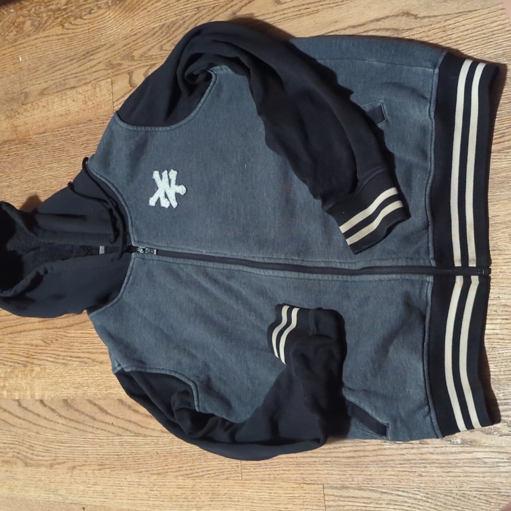 Varsity Full-Zip Hooded Fleece Sweater